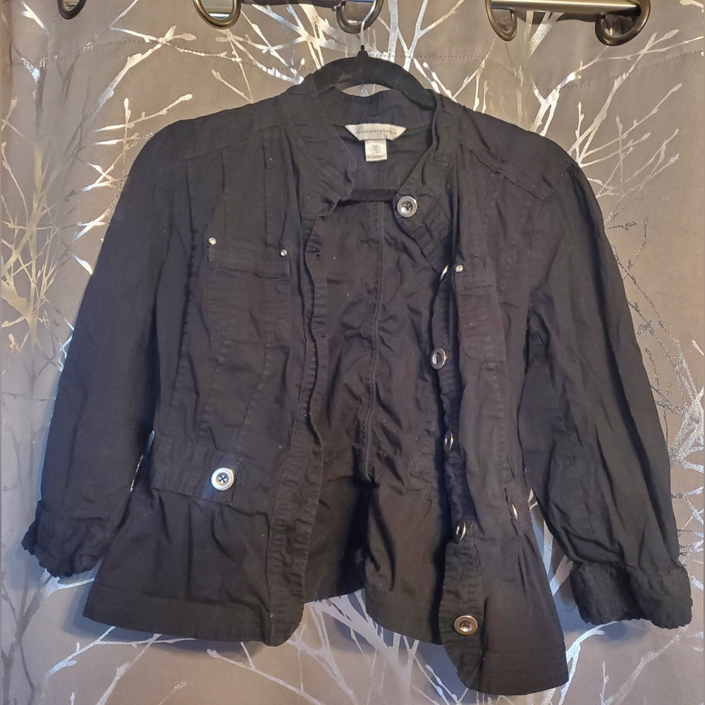 Christopher & Banks Black Utility Jacket